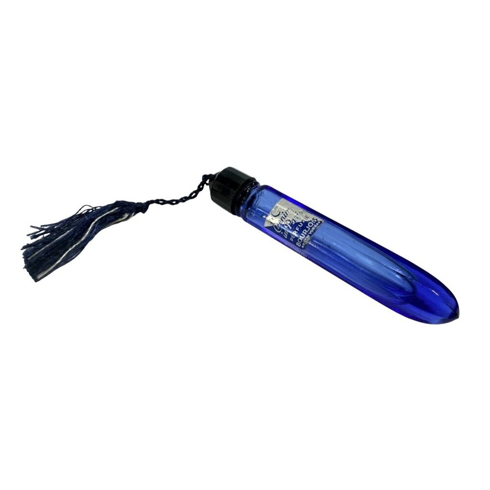 Bourjois Evening In Paris Vintage Perfume Bottle Mini Blue Glass With Tassel